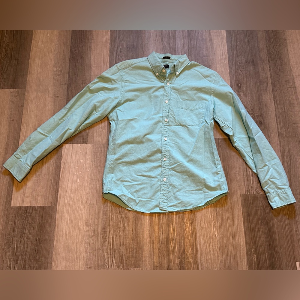 J. Crew Blue Fitted Long Sleeve Casual Shirt